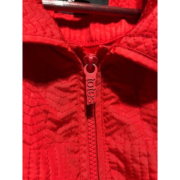Vintage Totes Womens Plus 3X Red Quilted Rain Coat Jacket Soft Fleece Lining - Picture 4 of 16